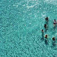 pristine clear blue waters of albany